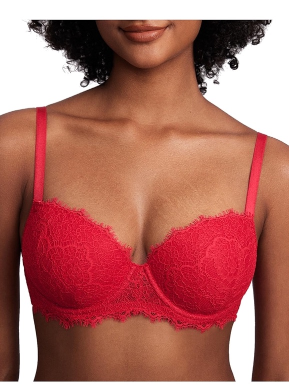 Dobreva Red Balconette Bra